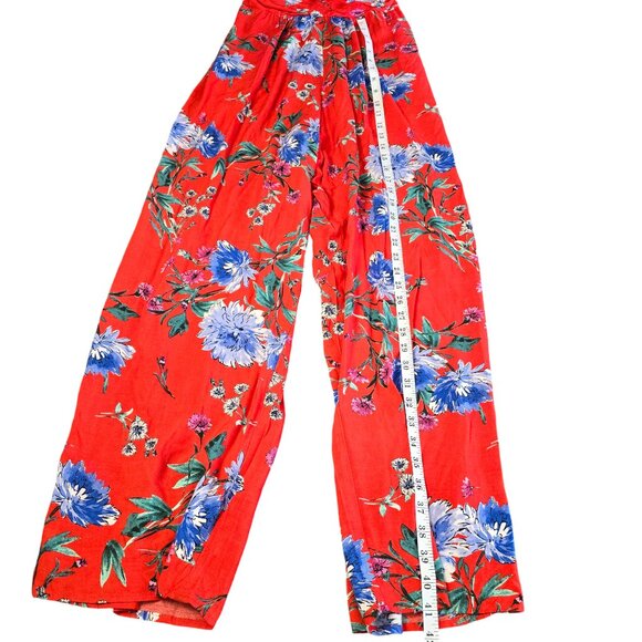 Band of Gypsies Strapless Red Floral Jumpsuit Size: S Excellent Used‎ Condition - Picture 4 of 8